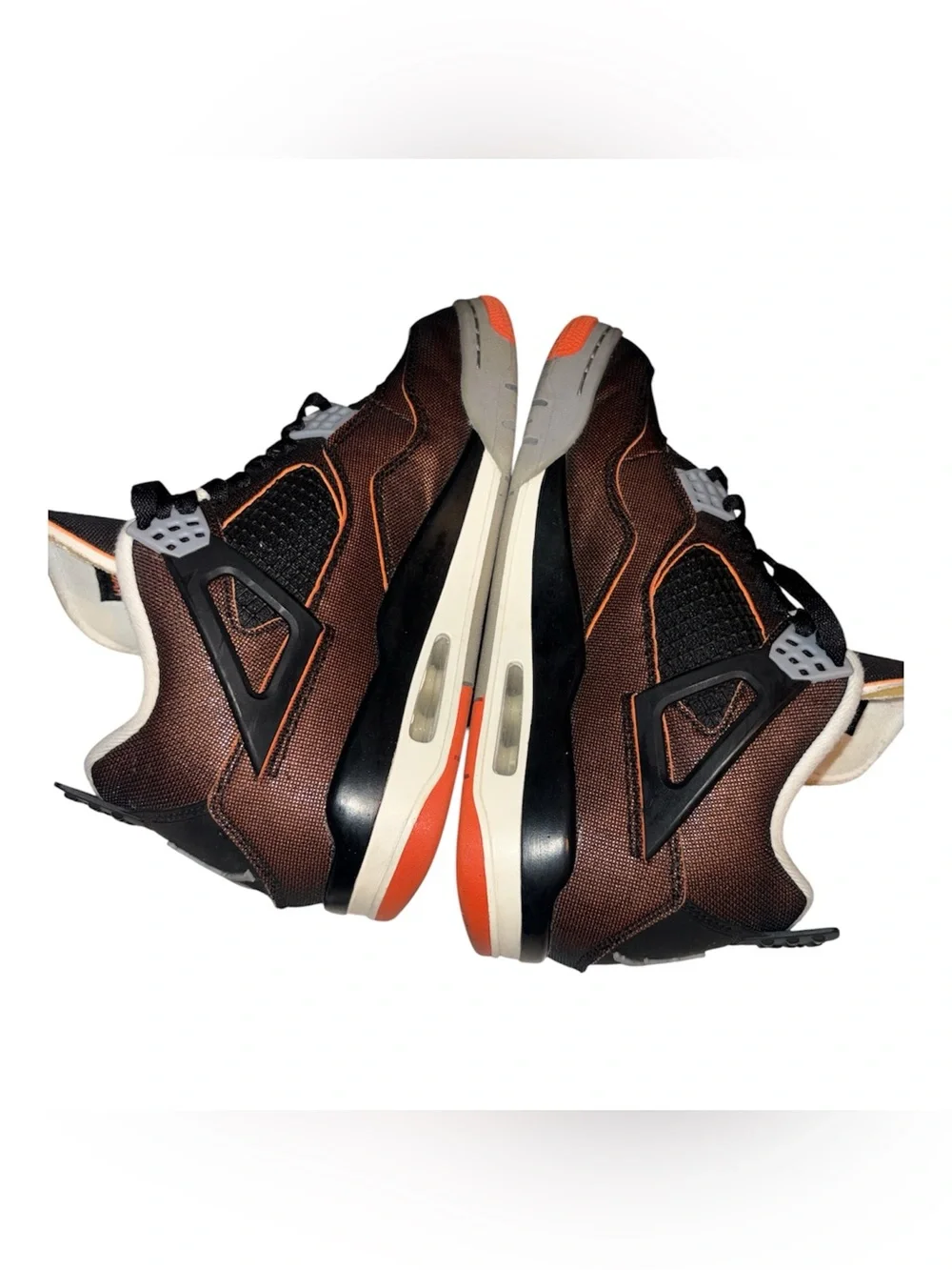 Jordan women Black and Orange Low-Top Athletic Sneakers